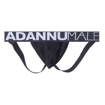 Мужские хлопковые дышащие футболки-стринги ADANNU с низкой талией, сексуальные хипстерские стринги AD7120