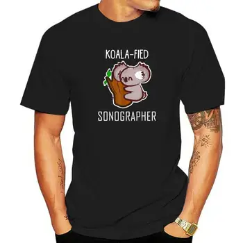 Забавный подарок сонографа с коалами, футболка технолога сонографии, модная футболка, хлопковые мужские топы и футболки в повседневном стиле