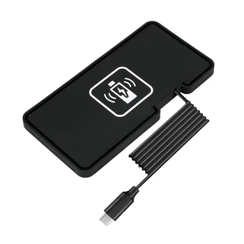 Автомобильные беспроводные зарядные устройства для телефонов мощностью 15 Вт, силиконовая нескользящая накладка для Iphone 14 13 12 Pro Max