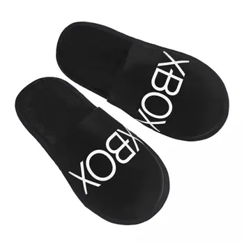 Классические домашние тапочки с логотипом X Box, женские мягкие игровые тапочки с эффектом памяти, подарки геймерам, спа-тапочки без застежки